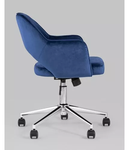 Кресло офисное Кларк мягкий синий велюр