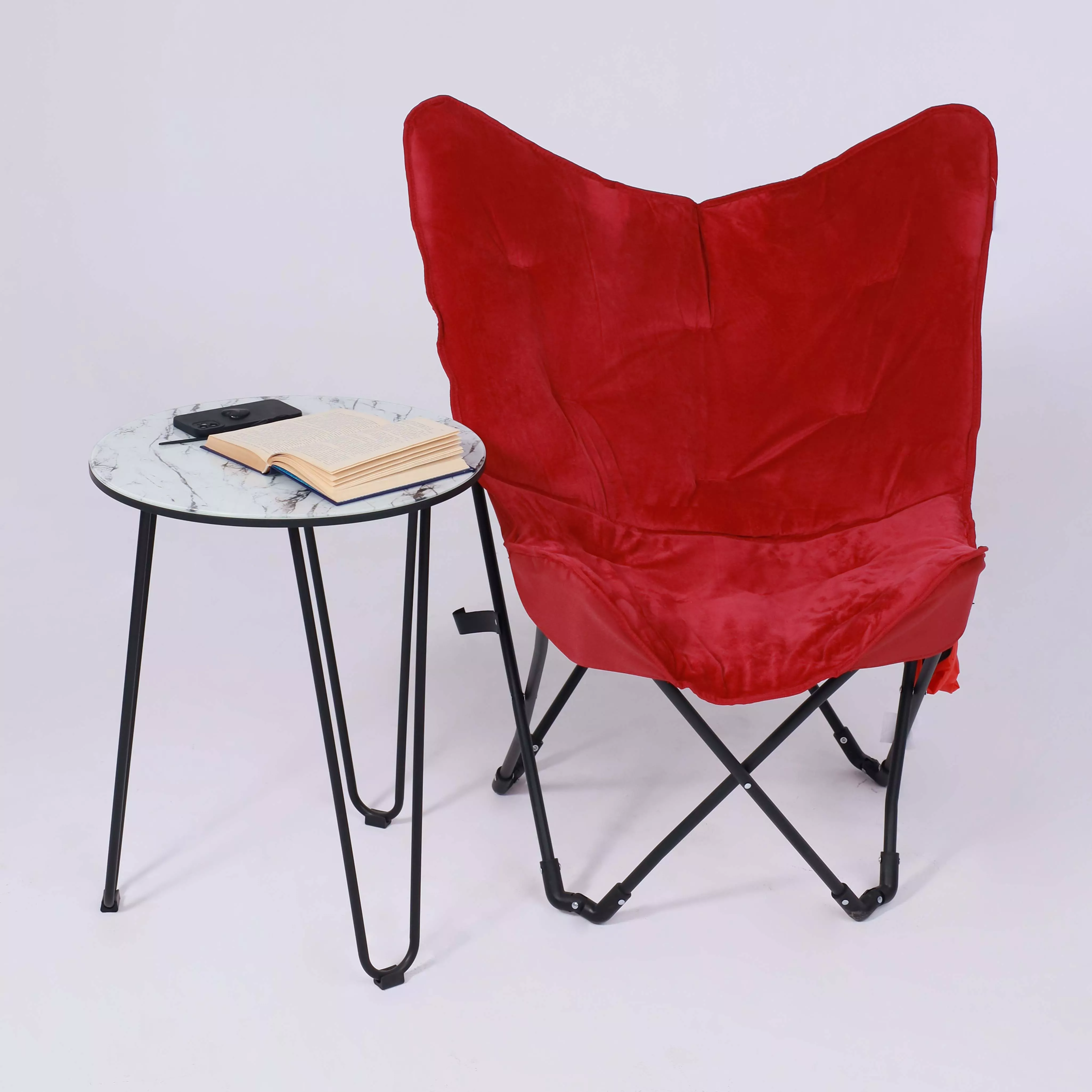 Кресло складное Maggy красный ткань 86924