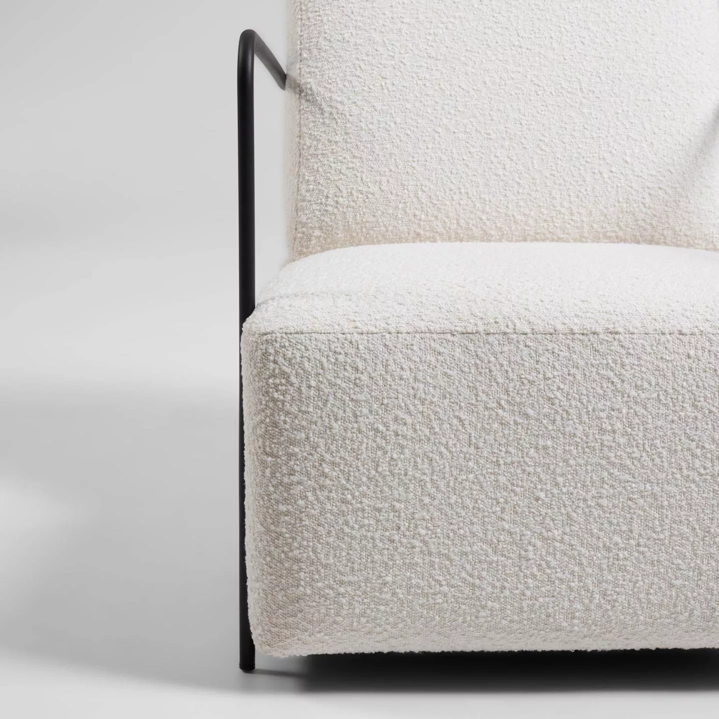 Кресло La Forma Gamer из белой ткани букле