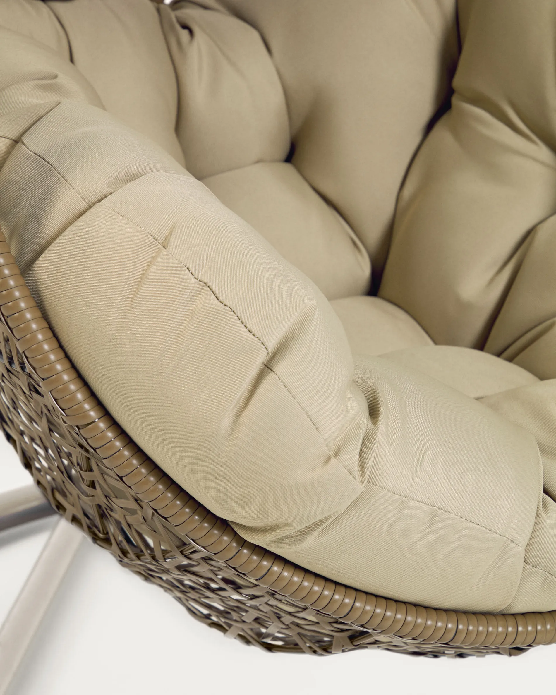 Подвесное кресло La Forma Florina коричневое со светло-серым основанием 157003