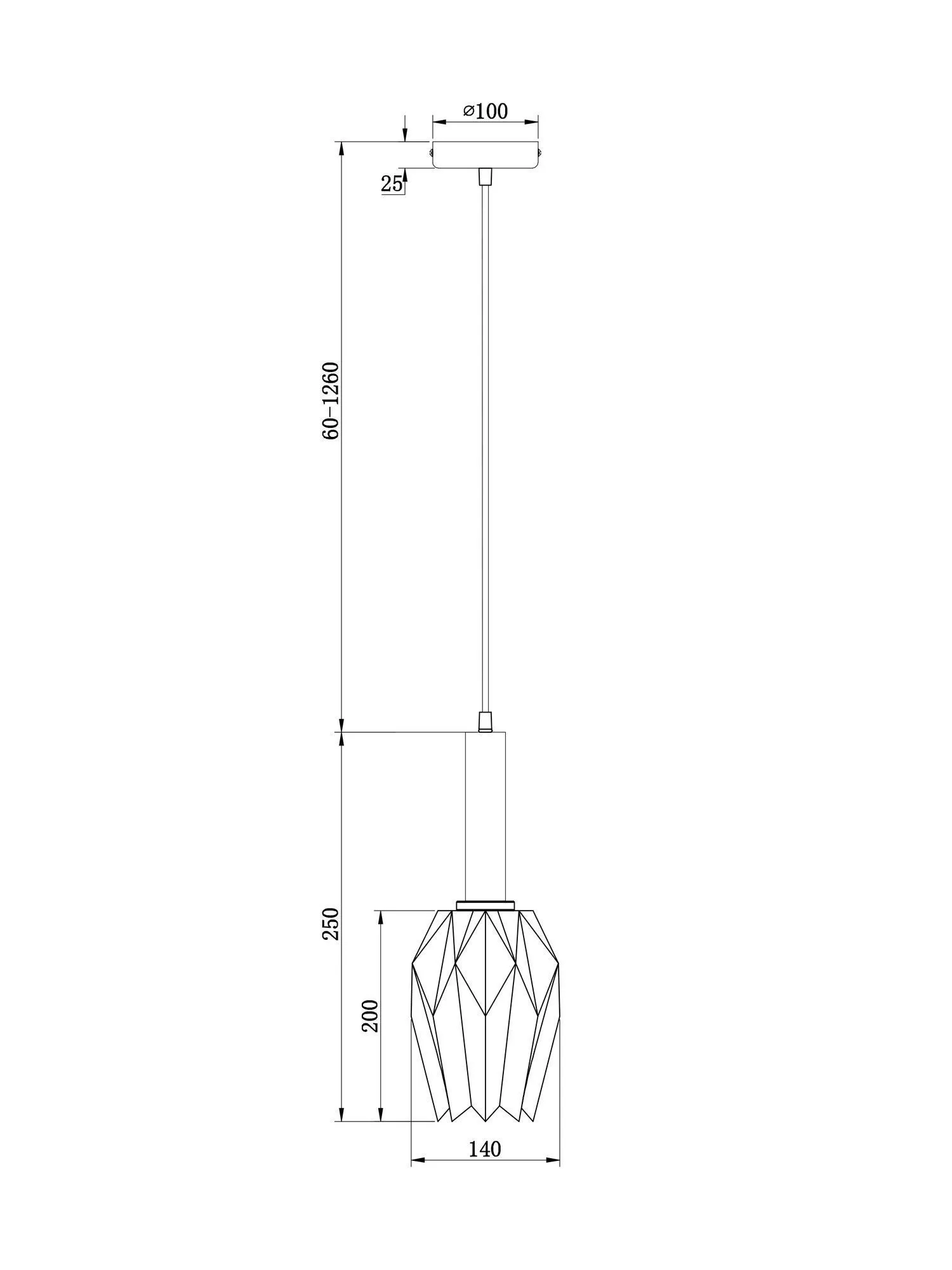 Подвесной светильник Freya Delta FR9001PL-01B
