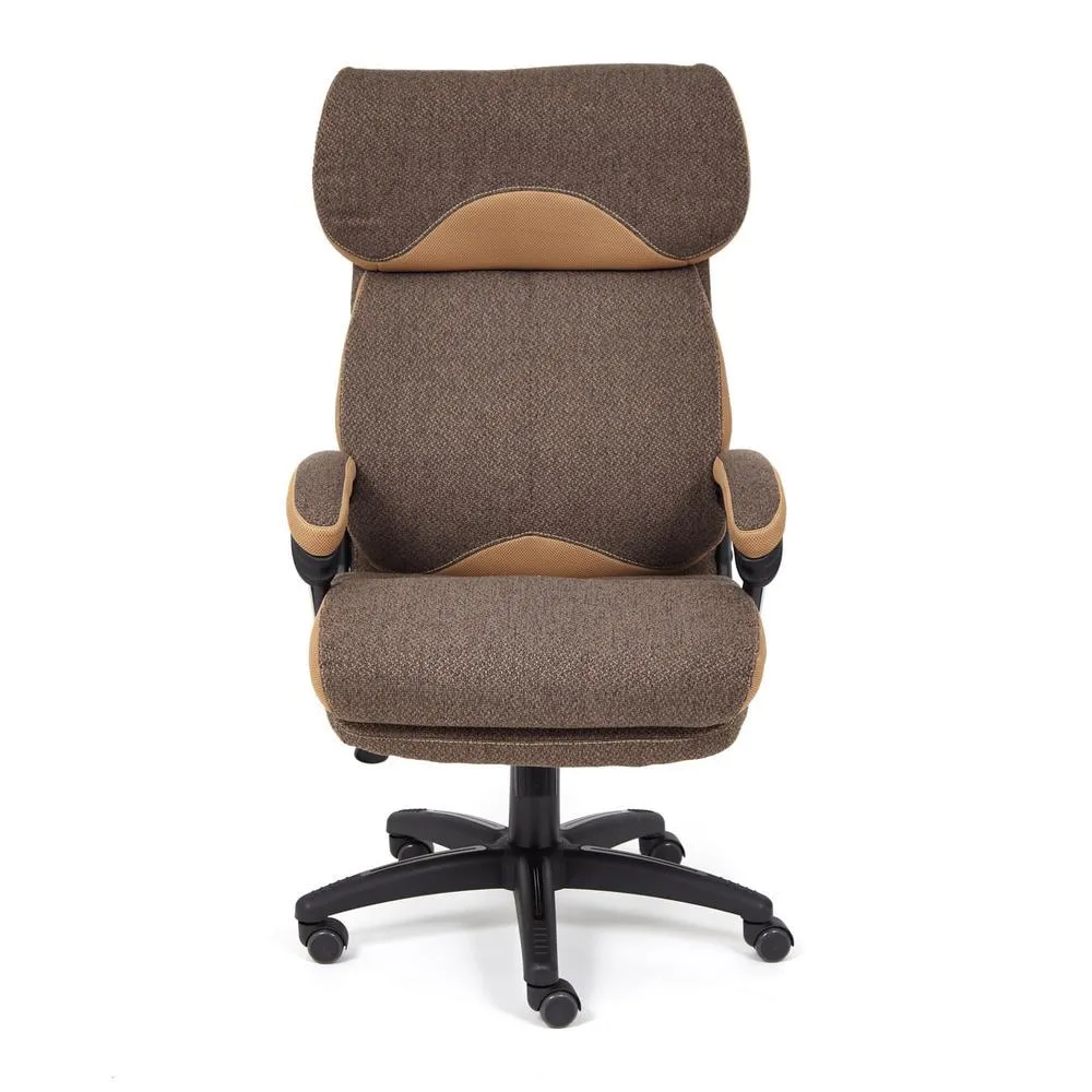 Кресло для руководителя DUKE коричневый + бронзовый