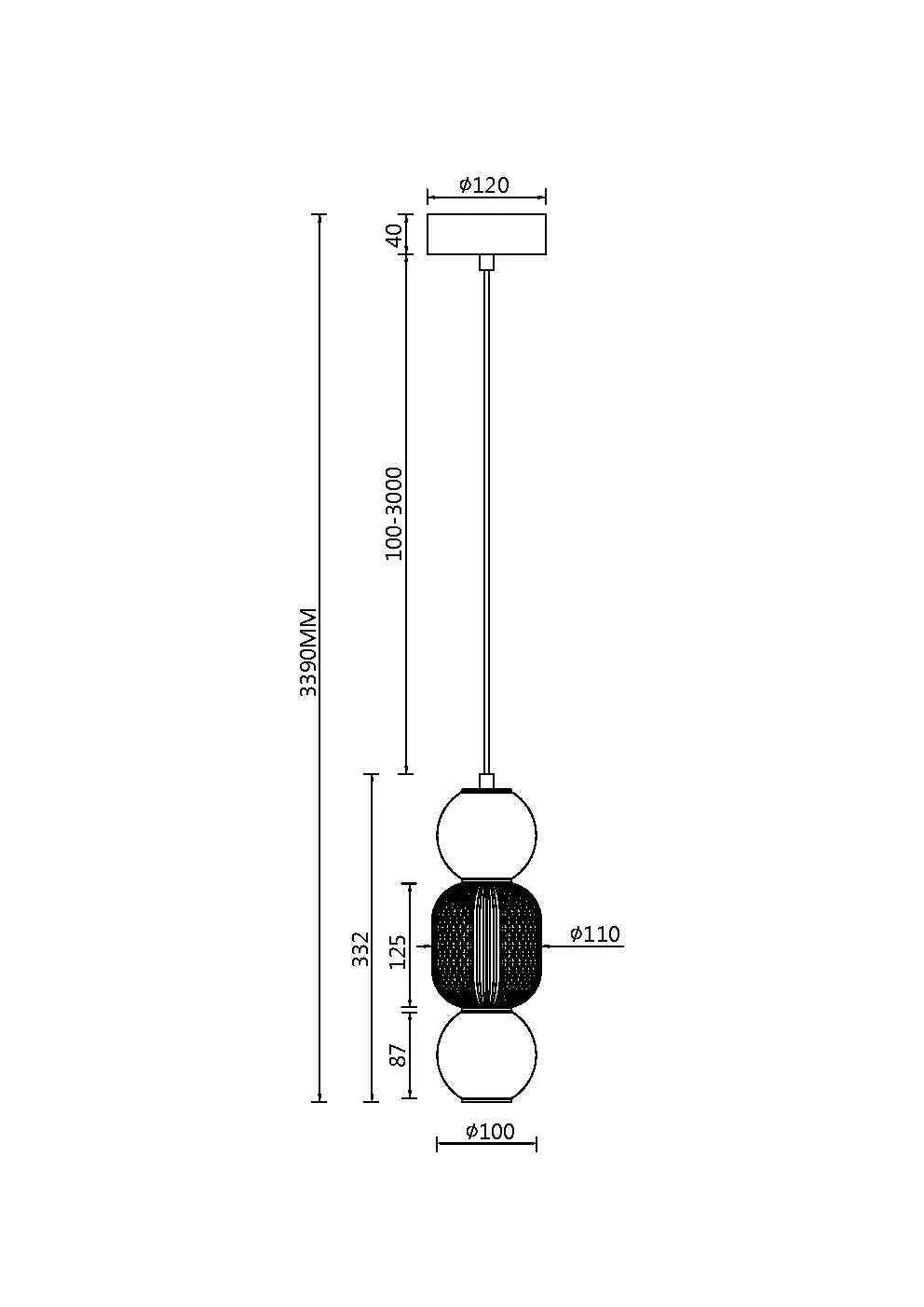 Подвесной светильник Maytoni Drop MOD273PL-L16CH3K