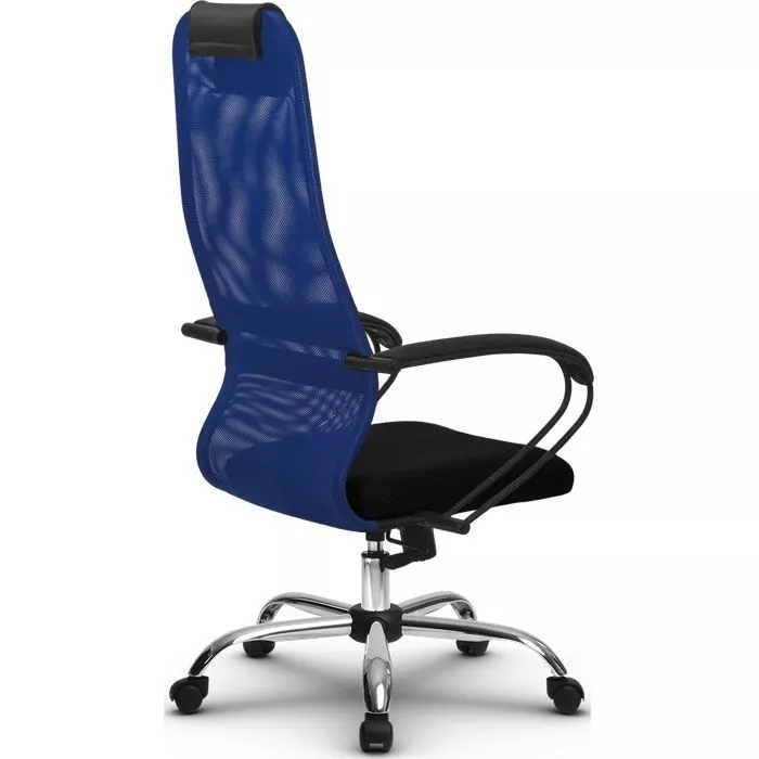 Кресло компьютерное SU-BК130-8 Ch Синий / черный
