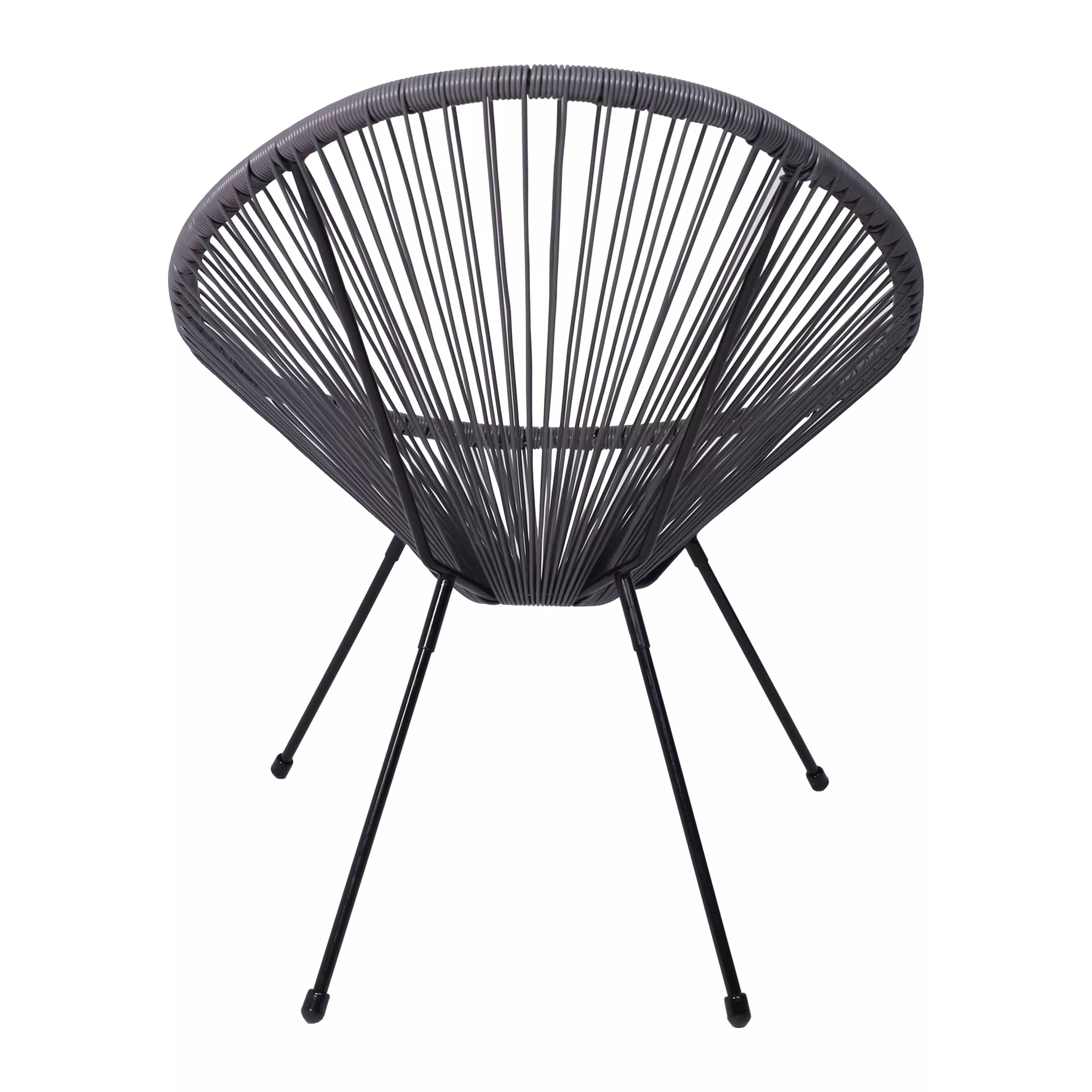 Кресло садовое RIMINI искусственный ротанг серый 95475