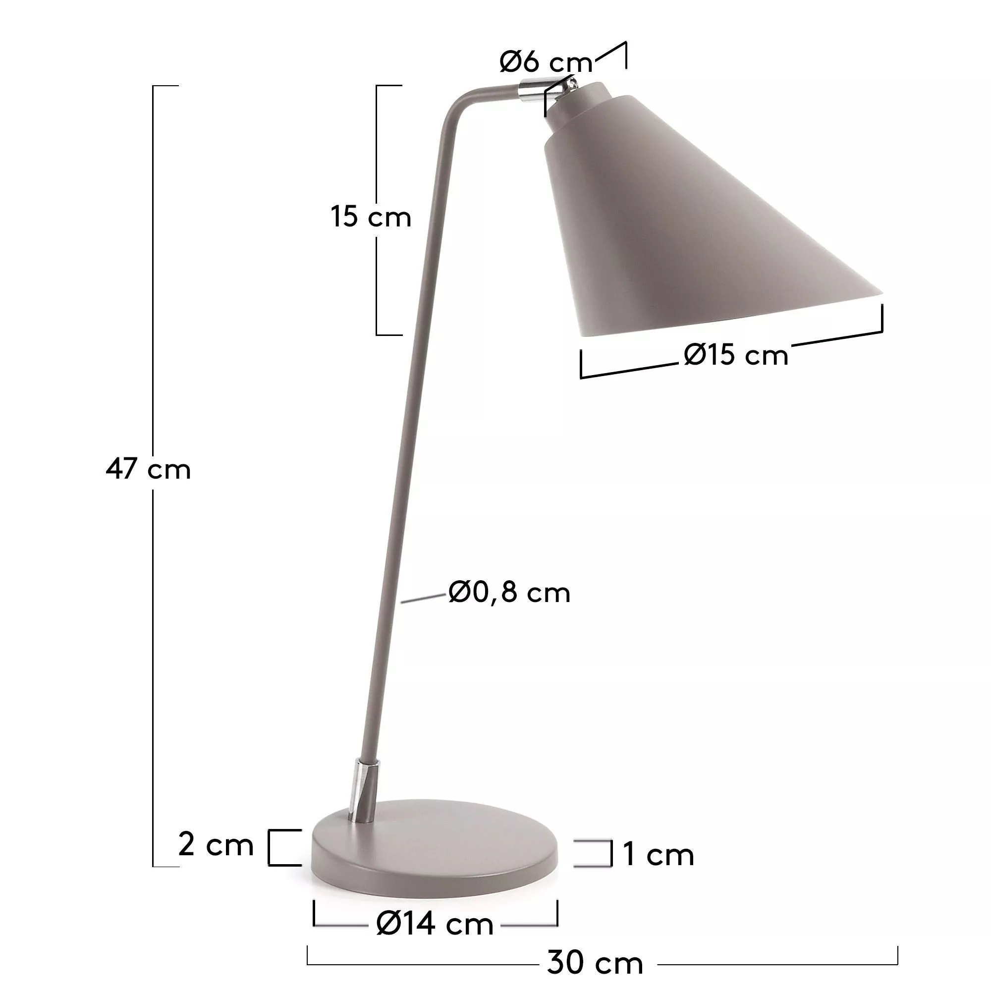 Настольная лампа La Forma Priti серый 023531