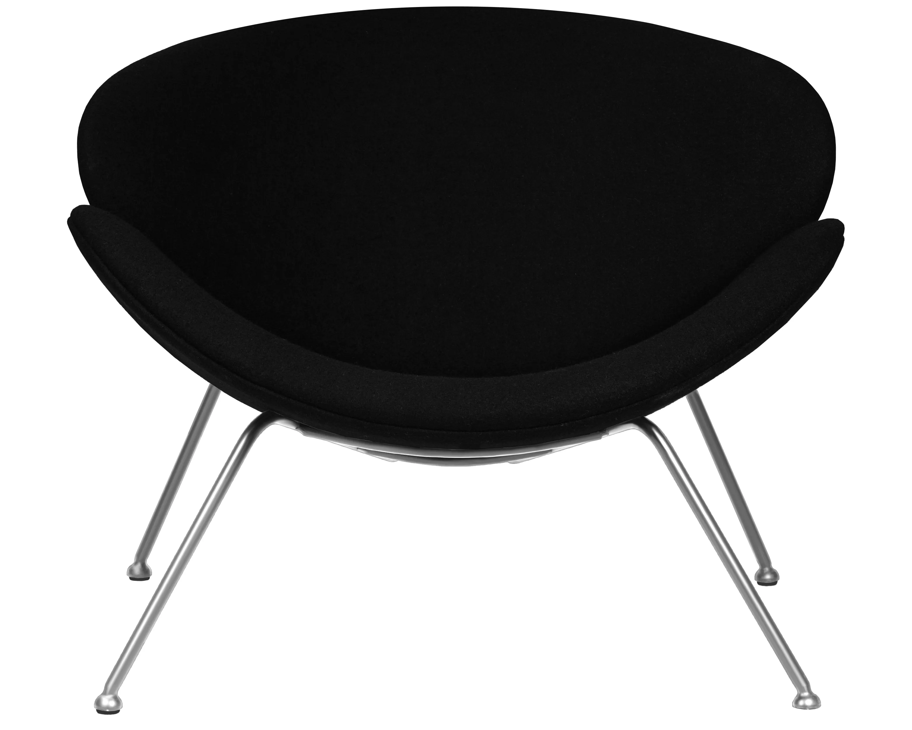 Кресло дизайнерское DOBRIN EMILY черный ткань AF9, хромированная сталь
