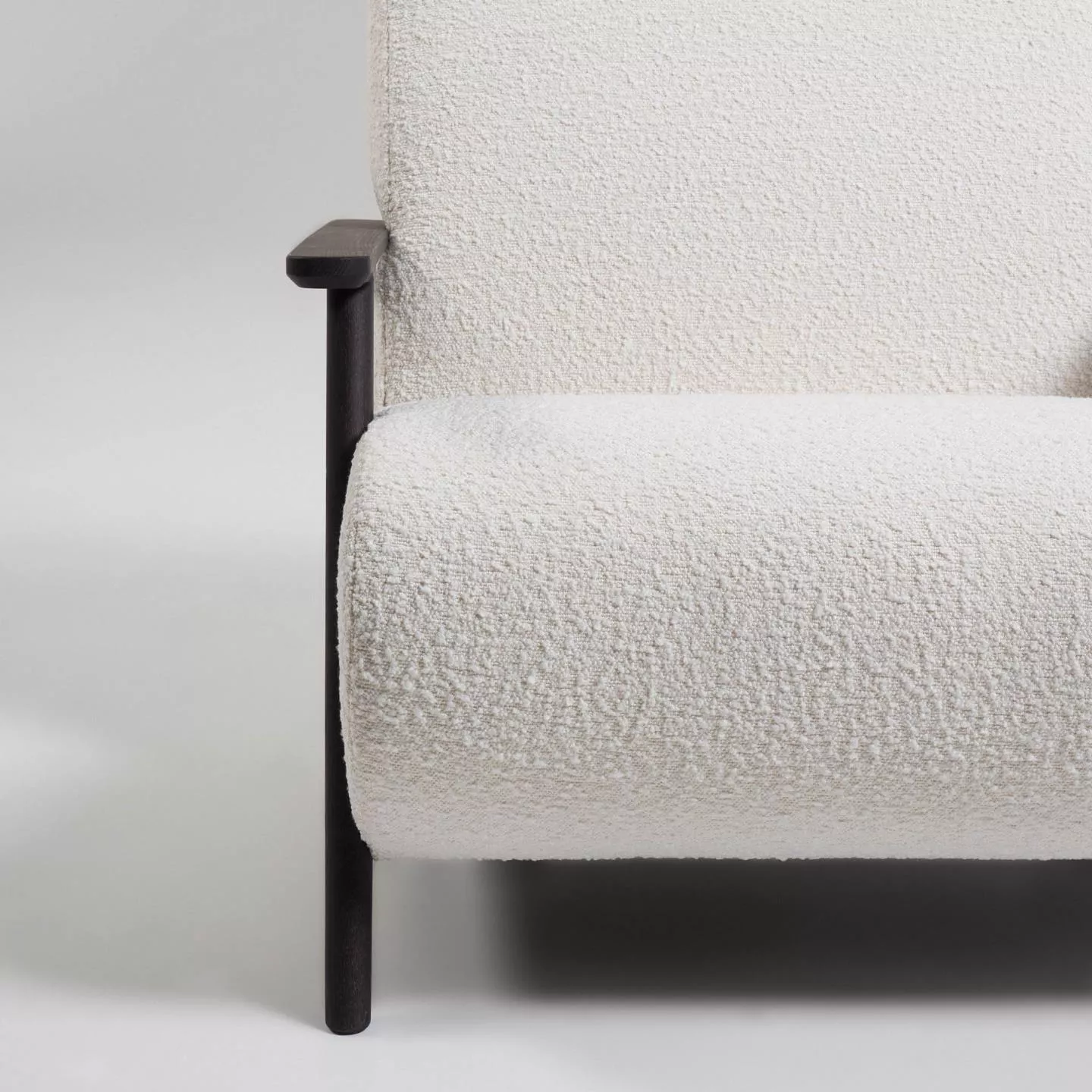 Кресло La Forma Meghan из белой ткани букле 092291
