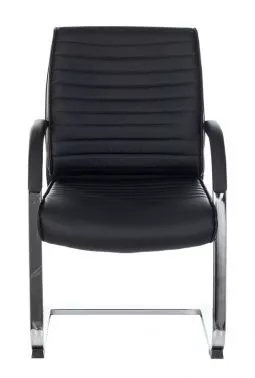 Кресло для посетителей Бюрократ T-8010N-LOW-V Leather Black черный