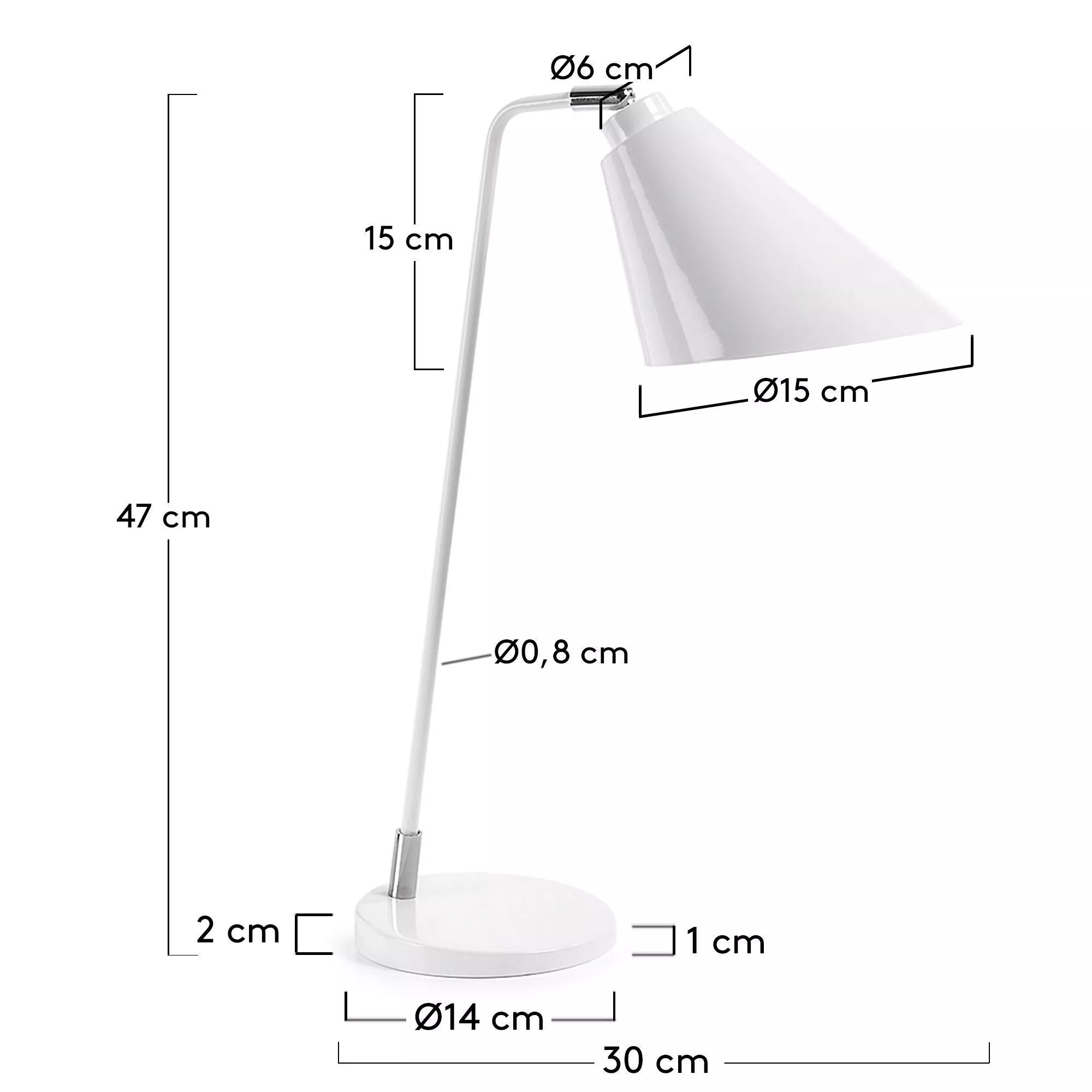 Настольная лампа La Forma Priti белая 047740