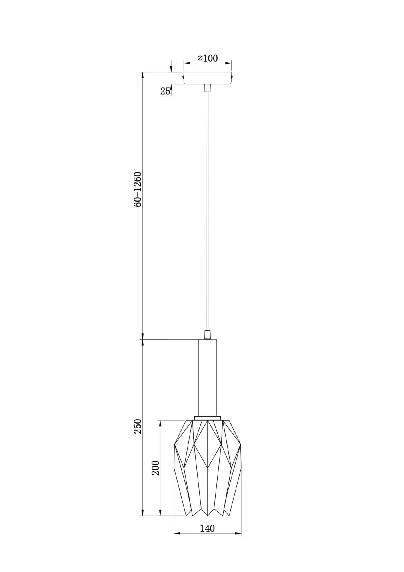 Подвесной светильник Freya Delta FR9001PL-01B
