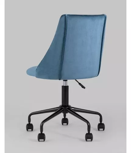 Кресло офисное Сиана велюр синий без подлокотников