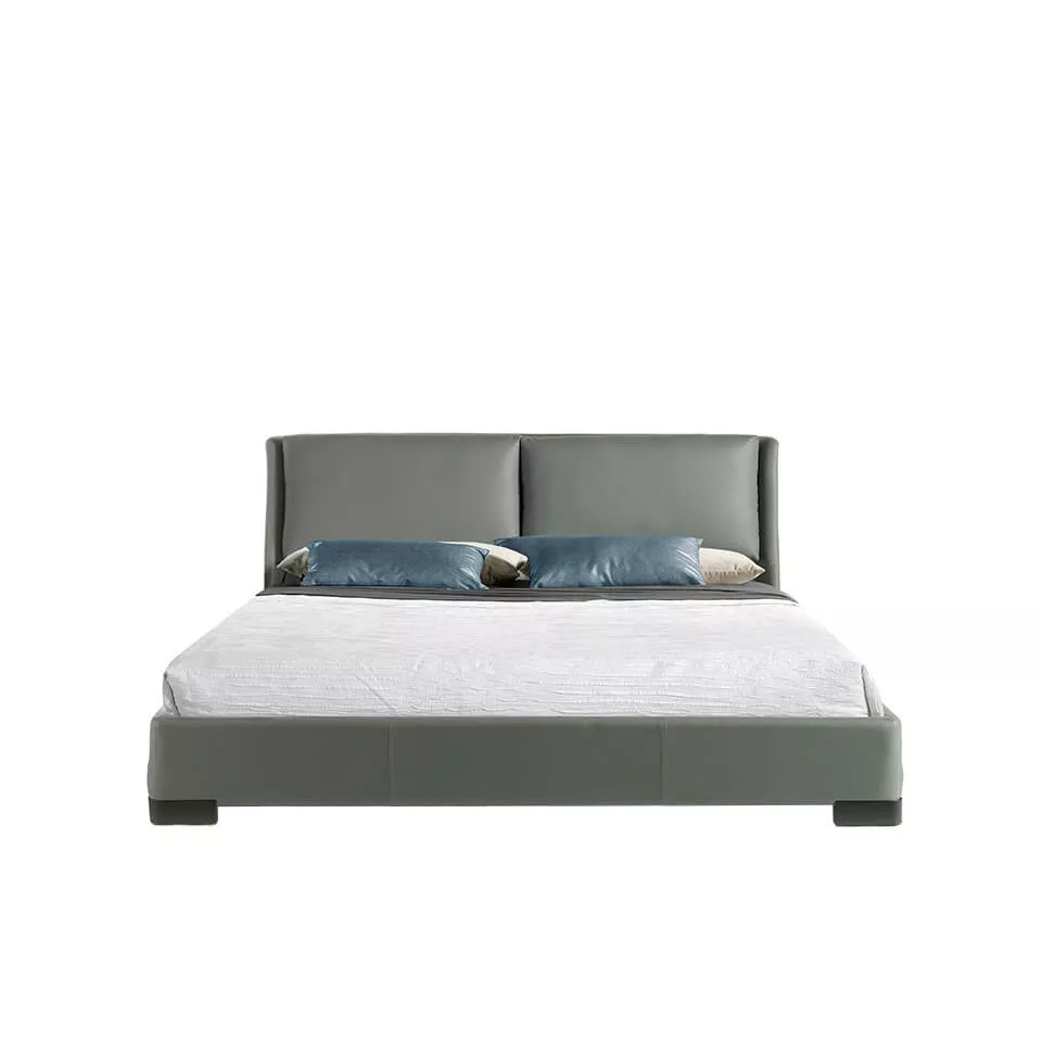 Двуспальная кровать с изголовьем Angel Cerda A2233 серый