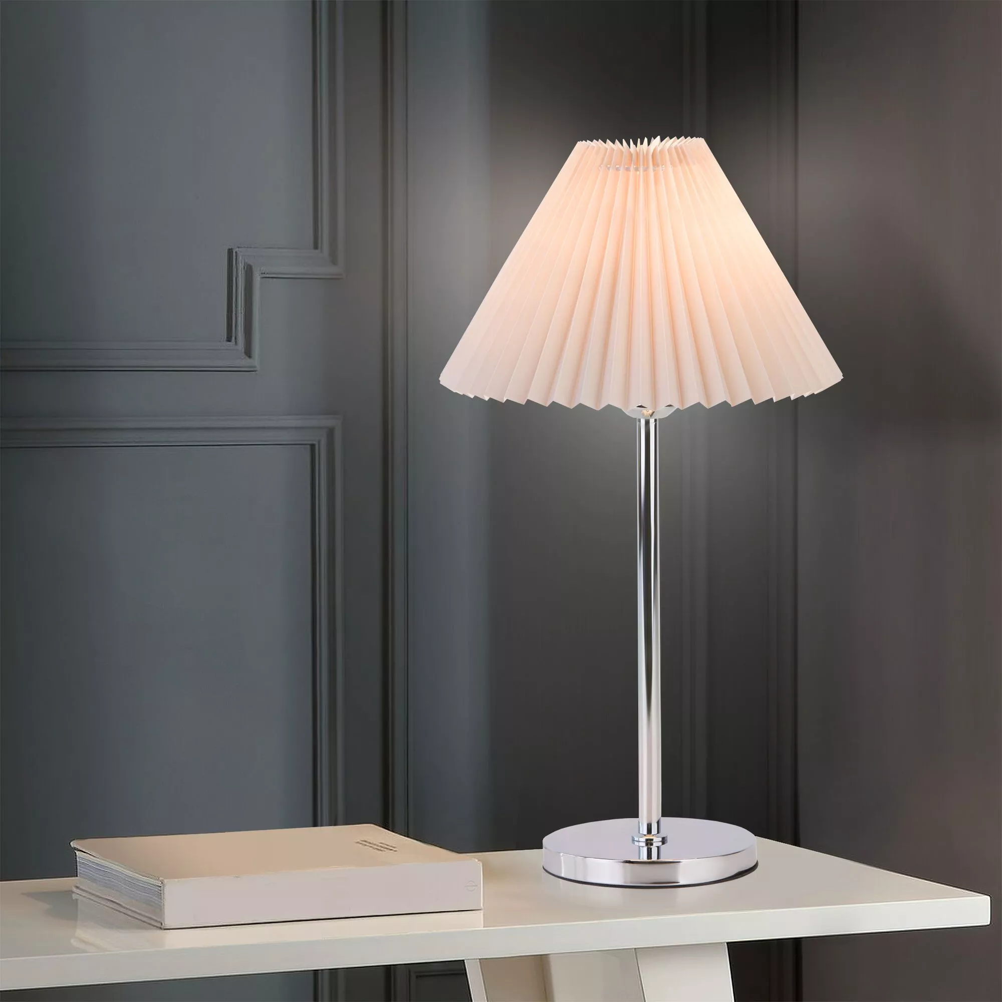 Лампа настольная Eurosvet Peony 01132/1 хром/серый