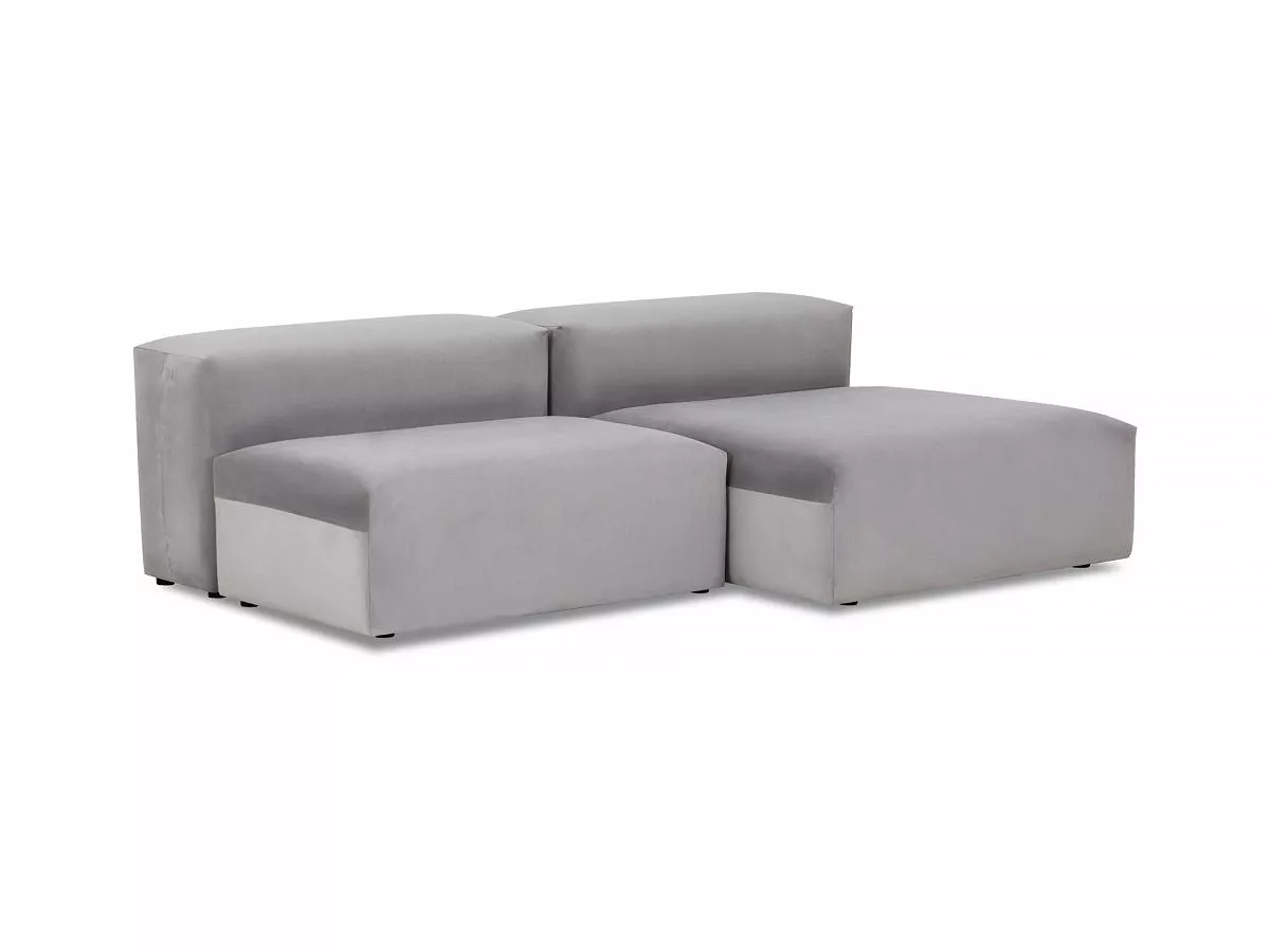 Модульный диван Sorrento велюр серый 687314