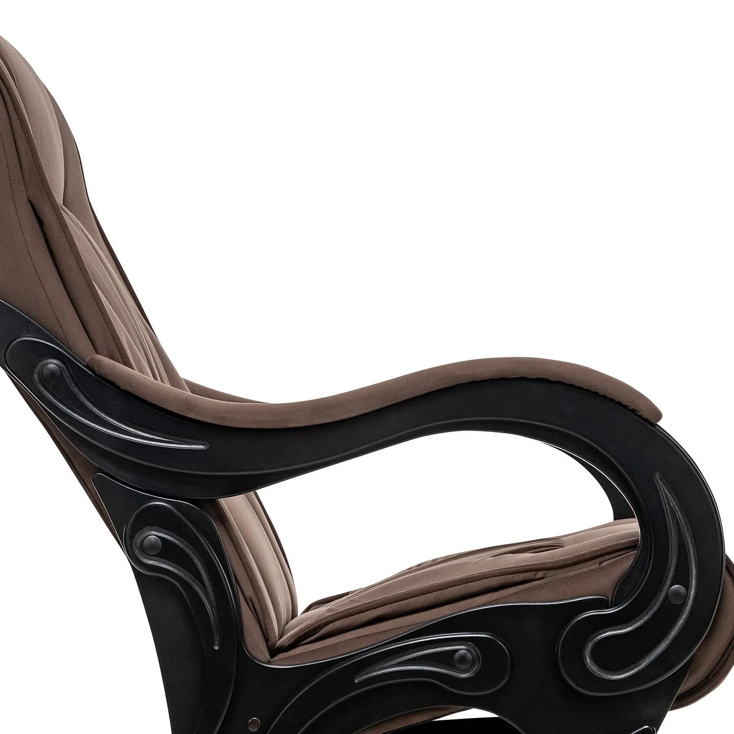 Кресло-маятник Модель 78 ткань  V23 молочный шоколад / Венге