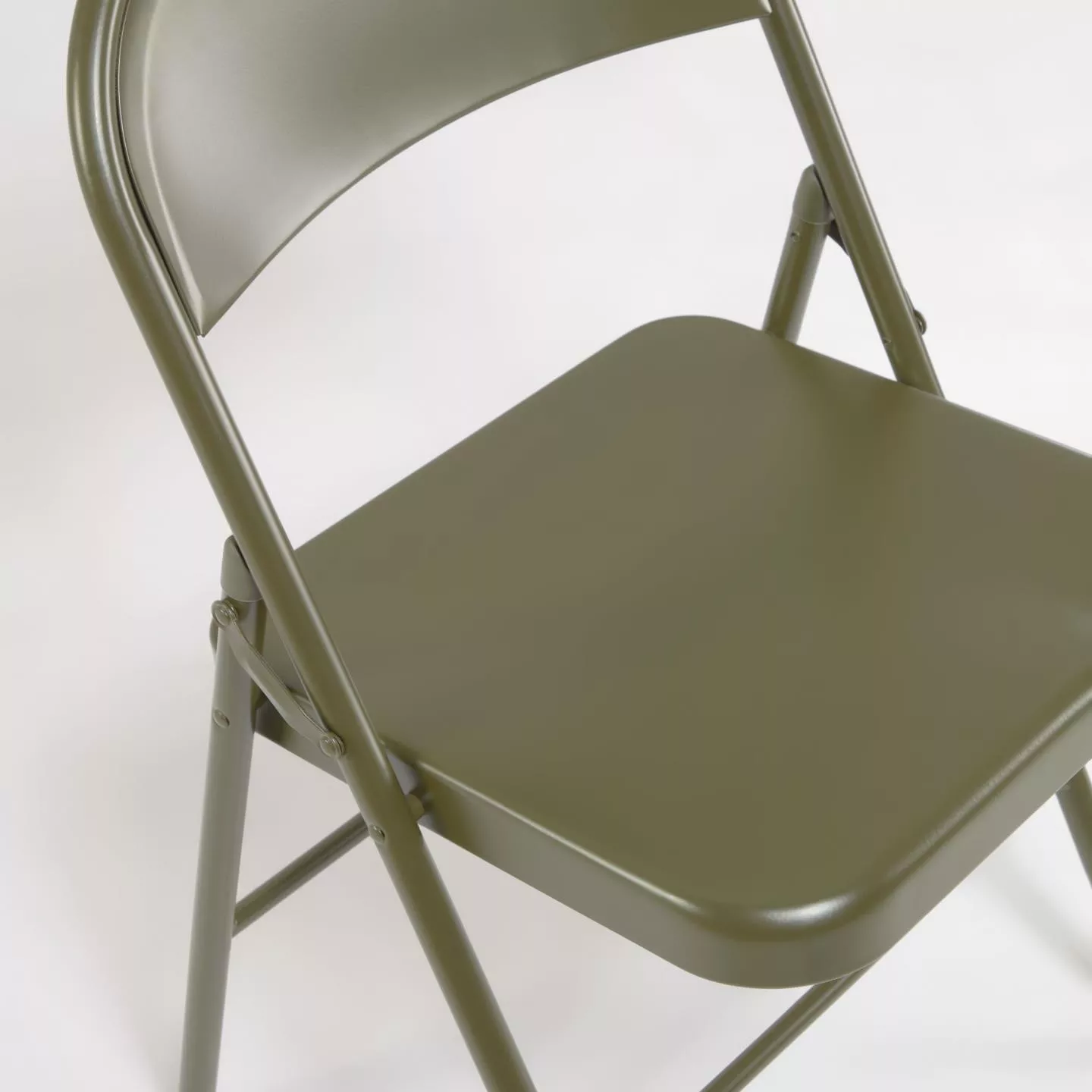 Складной стул La Forma Aidana темно-зеленое металлическое