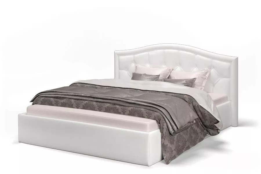 Двуспальная кровать Стелла с подъемным механизмом 160 см Vega white МЛК