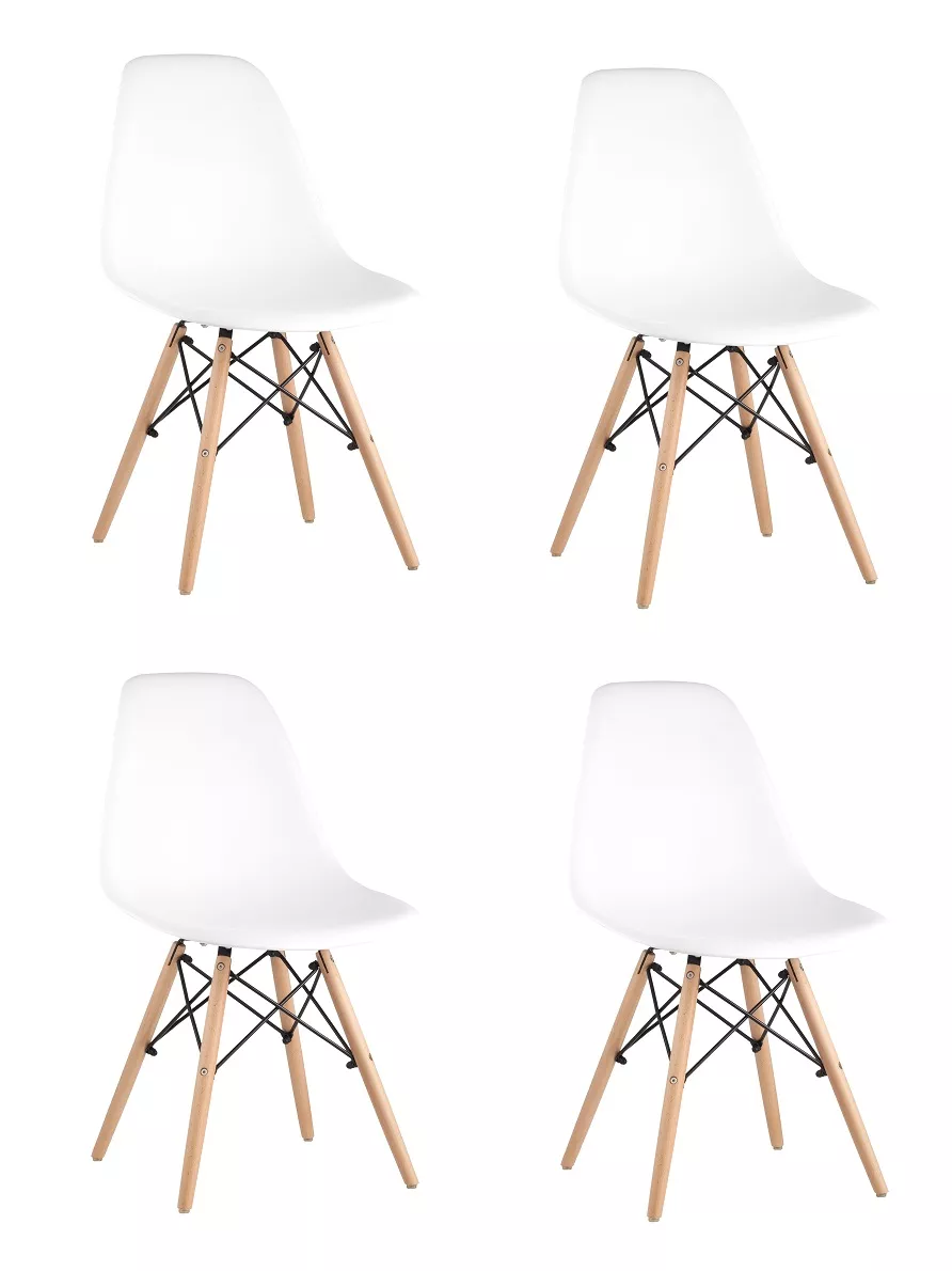 Комплект стульев Eames Style DSW белый x4 шт