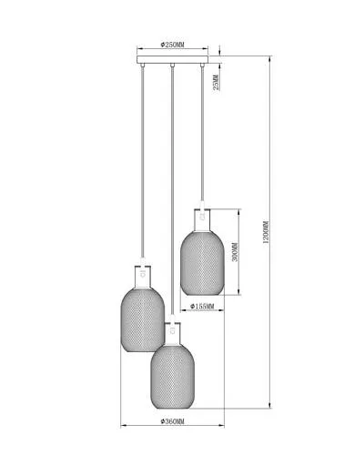 Подвесной светильник Moderli Alina V2802-3P