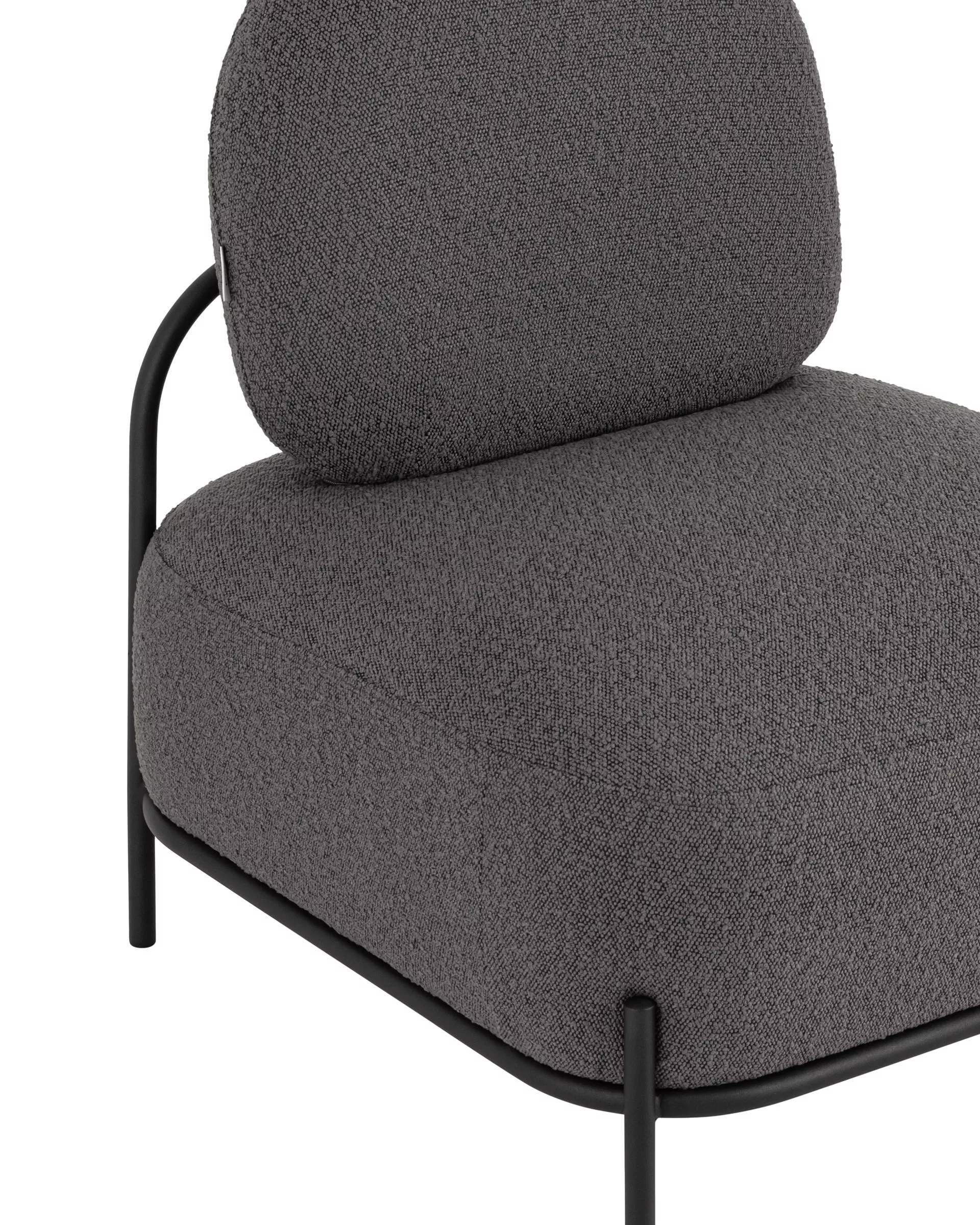 Кресло Стоун ткань букле темно-серый