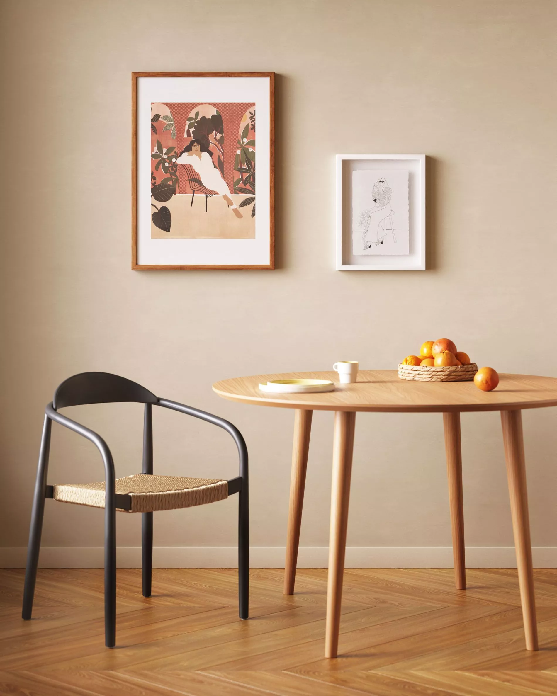 Раздвижной стол La Forma Oqui из МДФ с дубовым шпоном 120 x 90 см