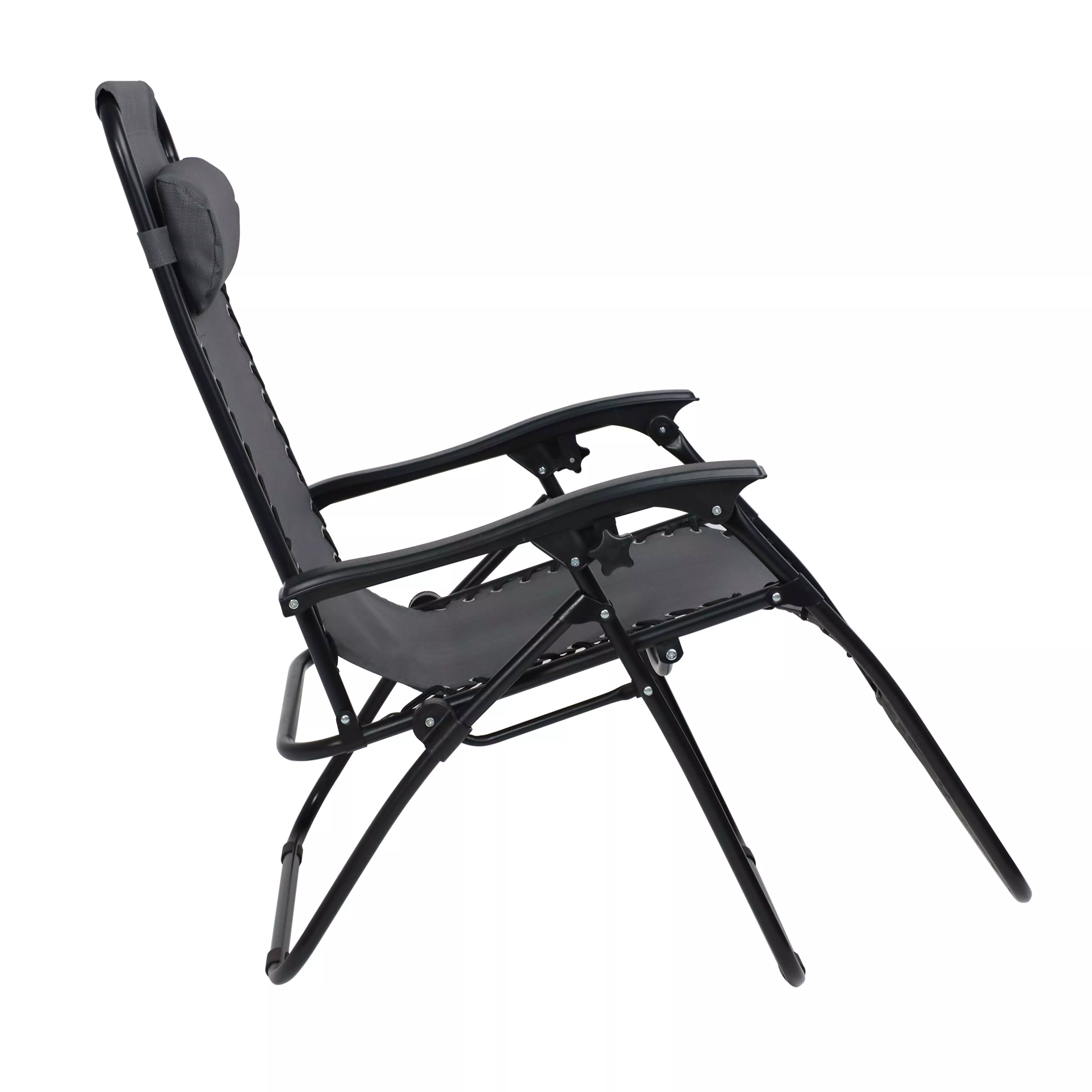 Кресло складное Relax серый ткань 87208