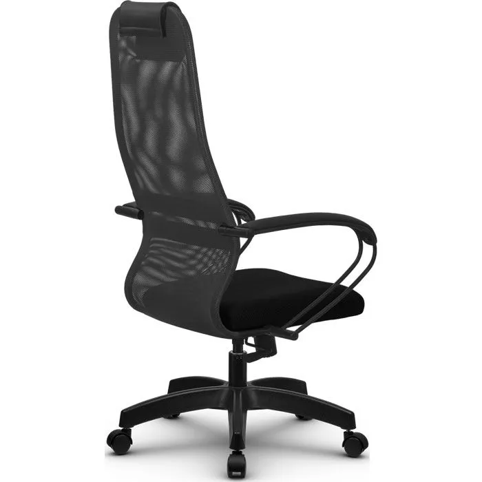 Кресло компьютерное SU-BК130-8 Pl Темно-серый / черный