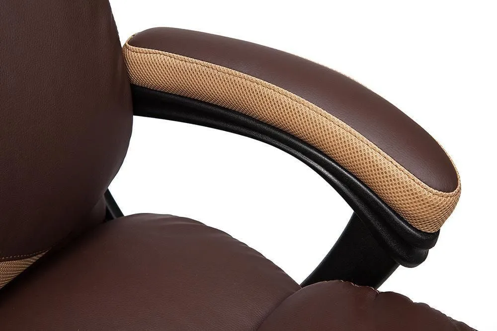 Кресло для руководителя GRAND коричневый + бронзовый (21)