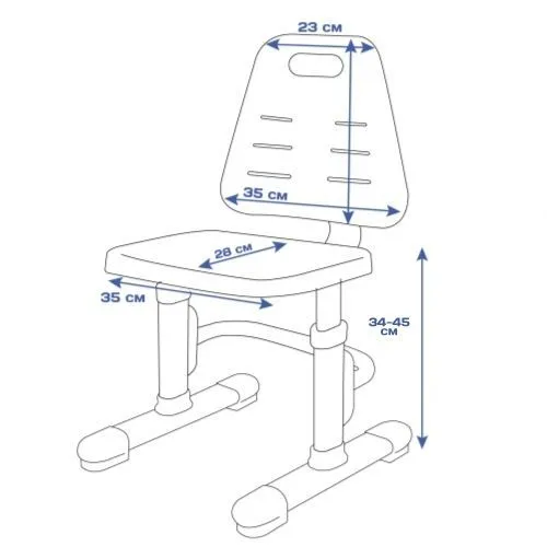Комплект парта и стул (растущие) RIFFORMA SET-07 LUX Серый