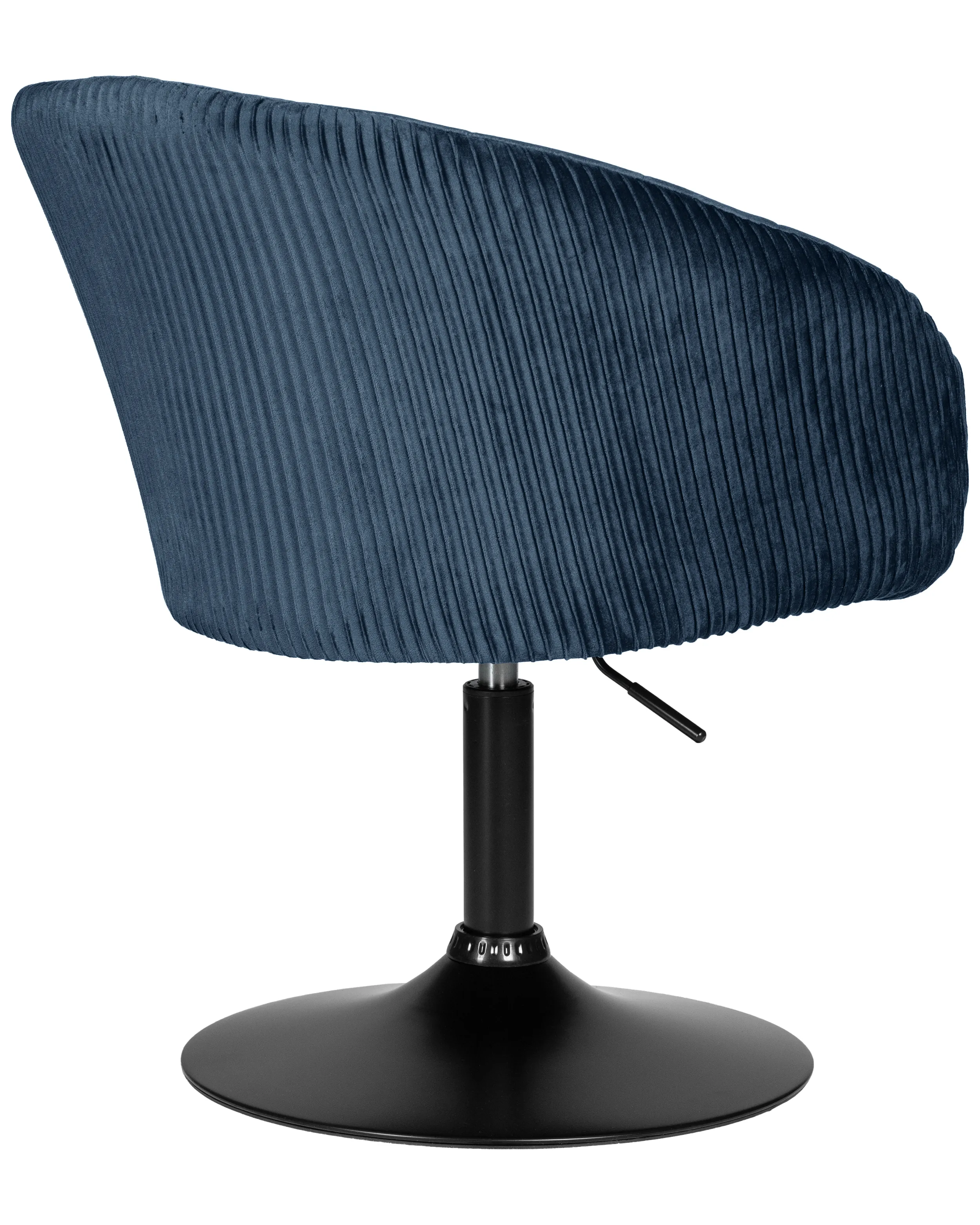 Кресло дизайнерское DOBRIN EDISON BLACK синий велюр 1922-20