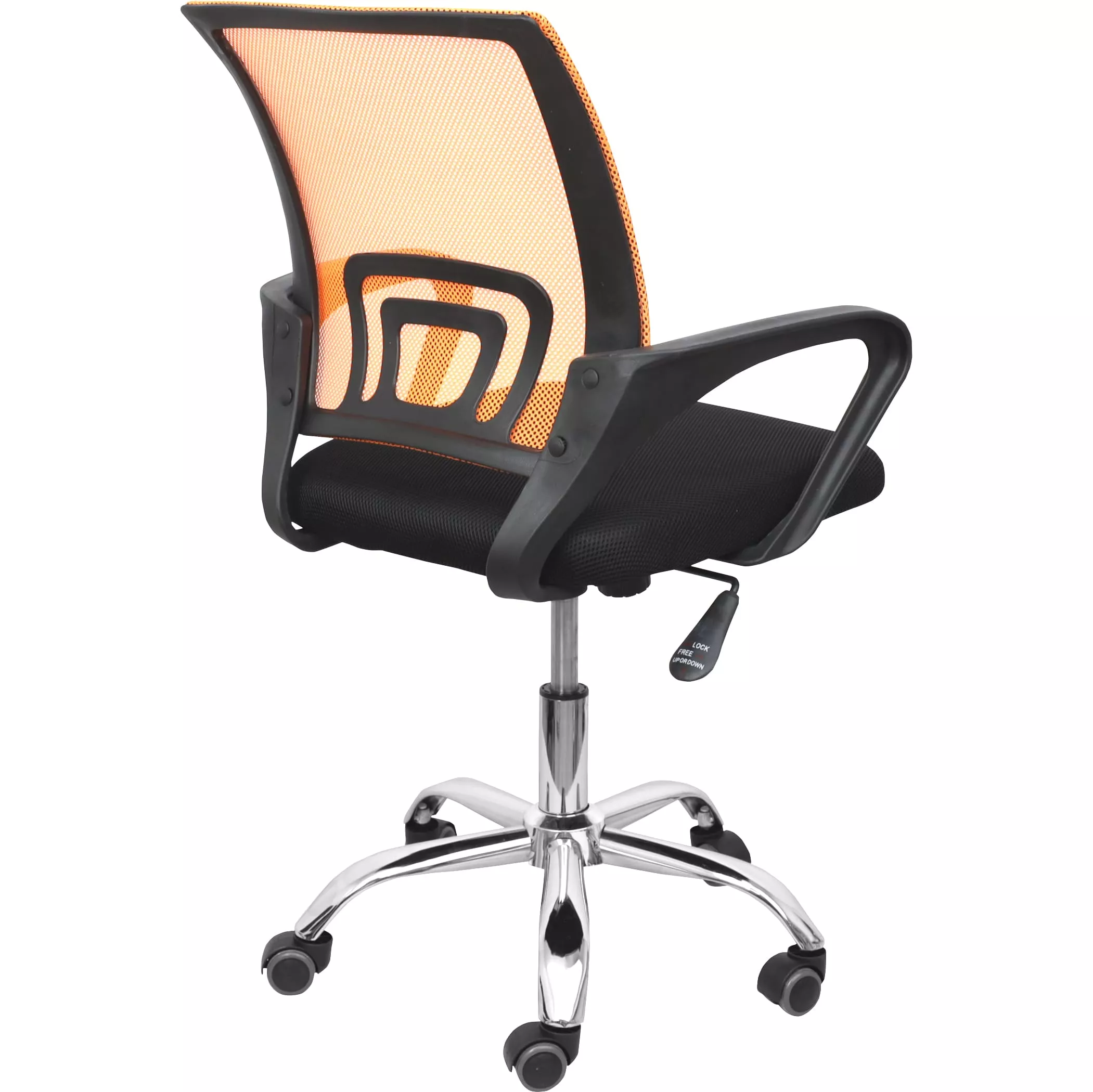 Кресло поворотное Ricci New оранжевый сетка 80012