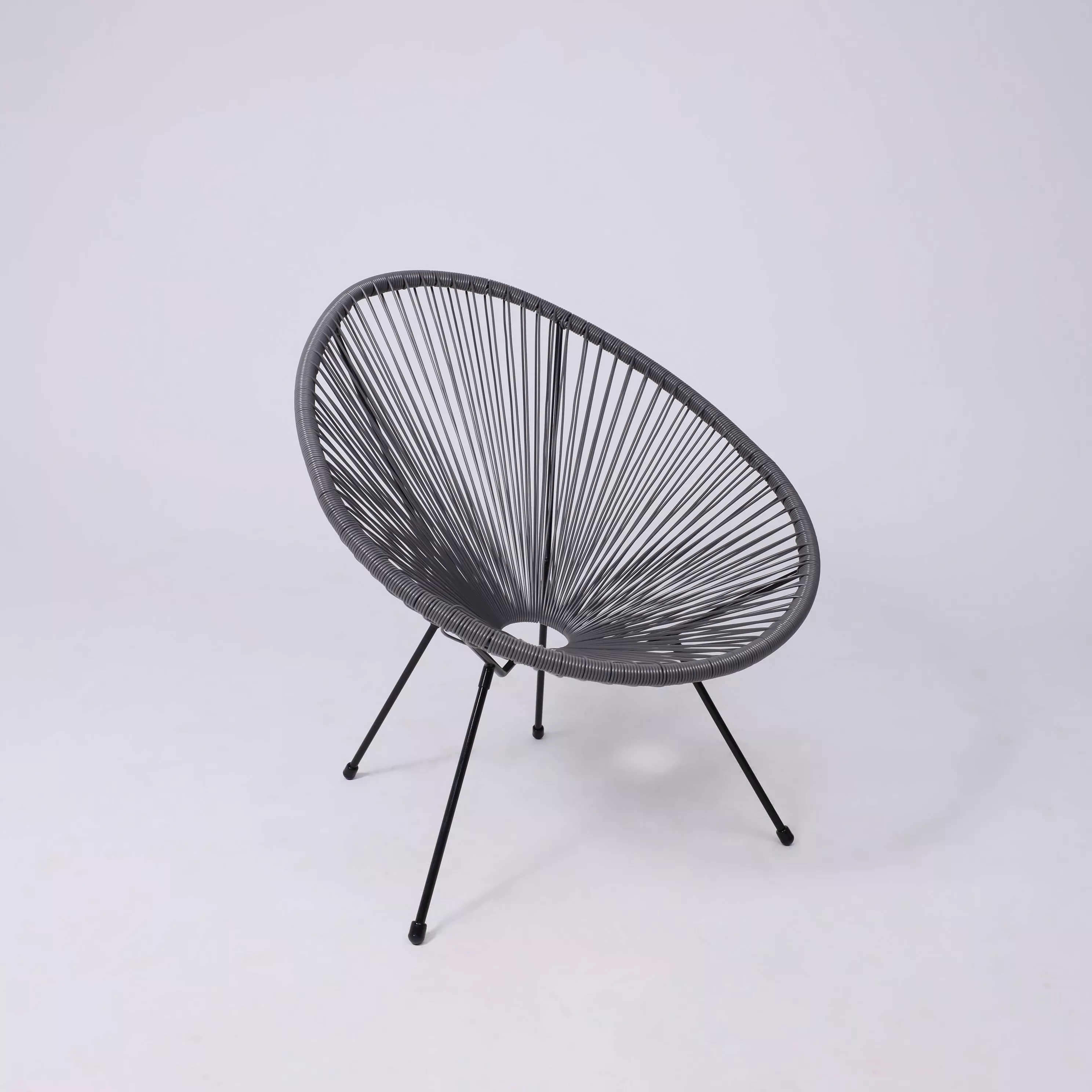 Кресло садовое RIMINI искусственный ротанг серый 95475