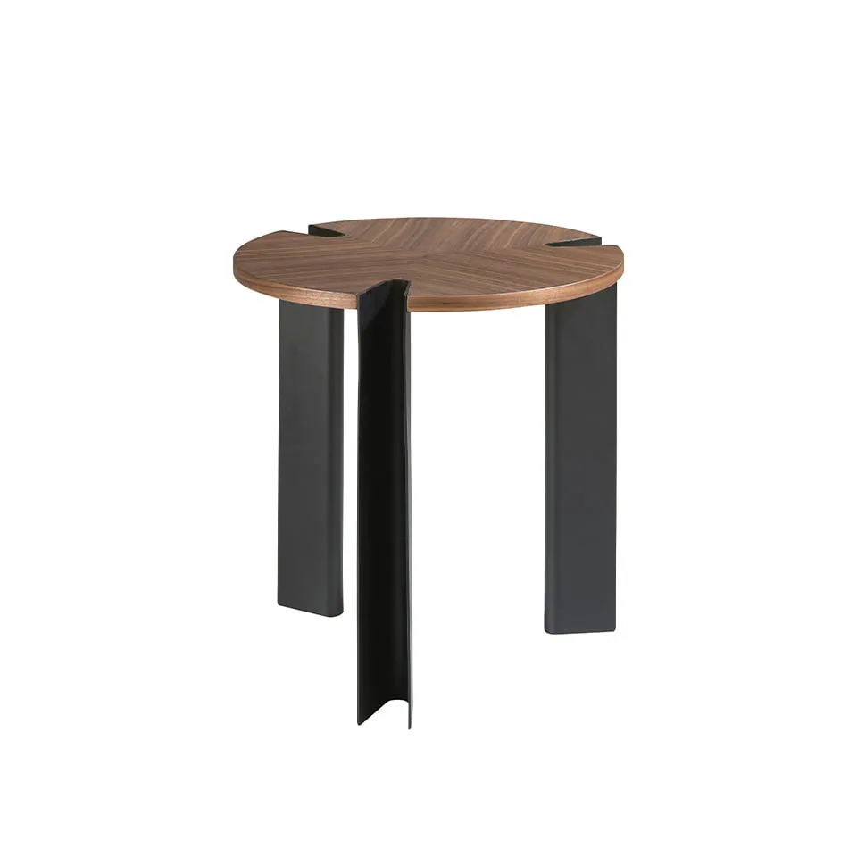 Приставной столик Angel Cerda MH2206C/2118 из орехового дерева и черной стали