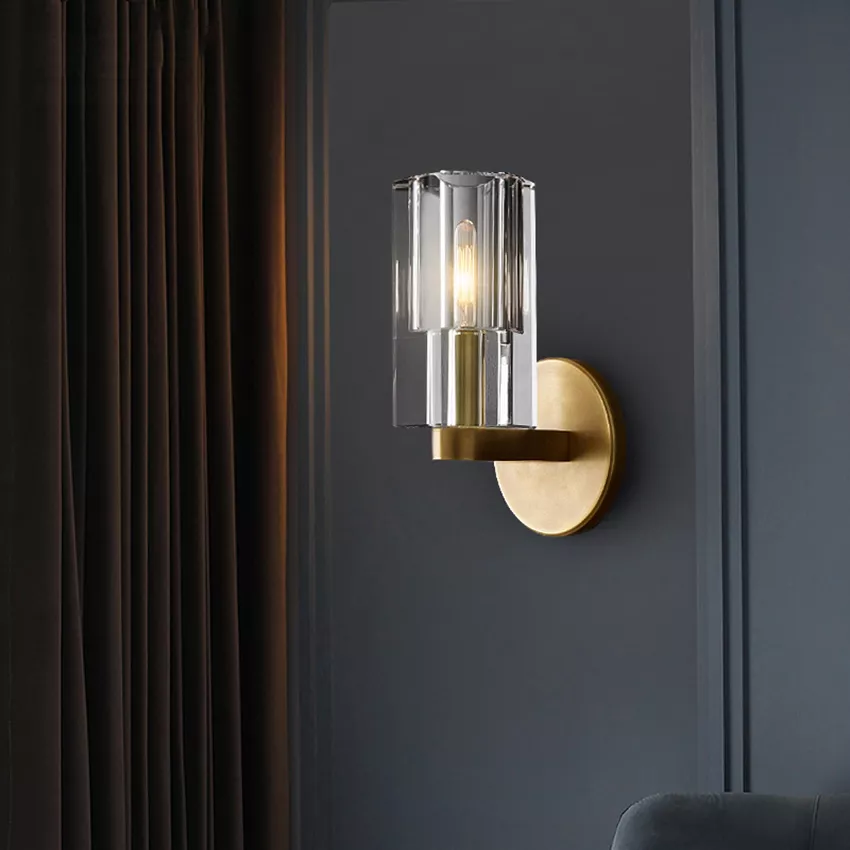 Бра Delight Collection Wall lamp 8816W gold/clear
