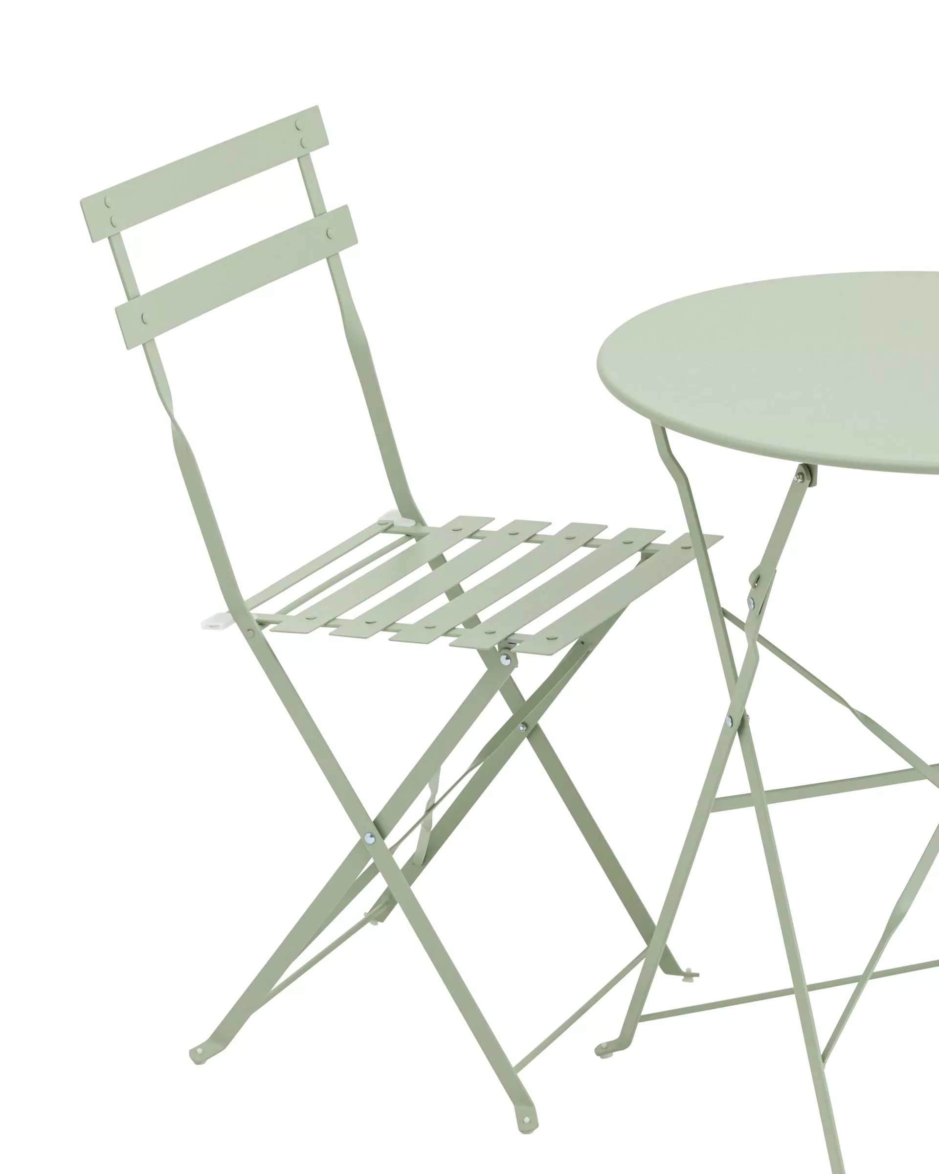 Комплект стол и два стула Бистро светло-зеленый