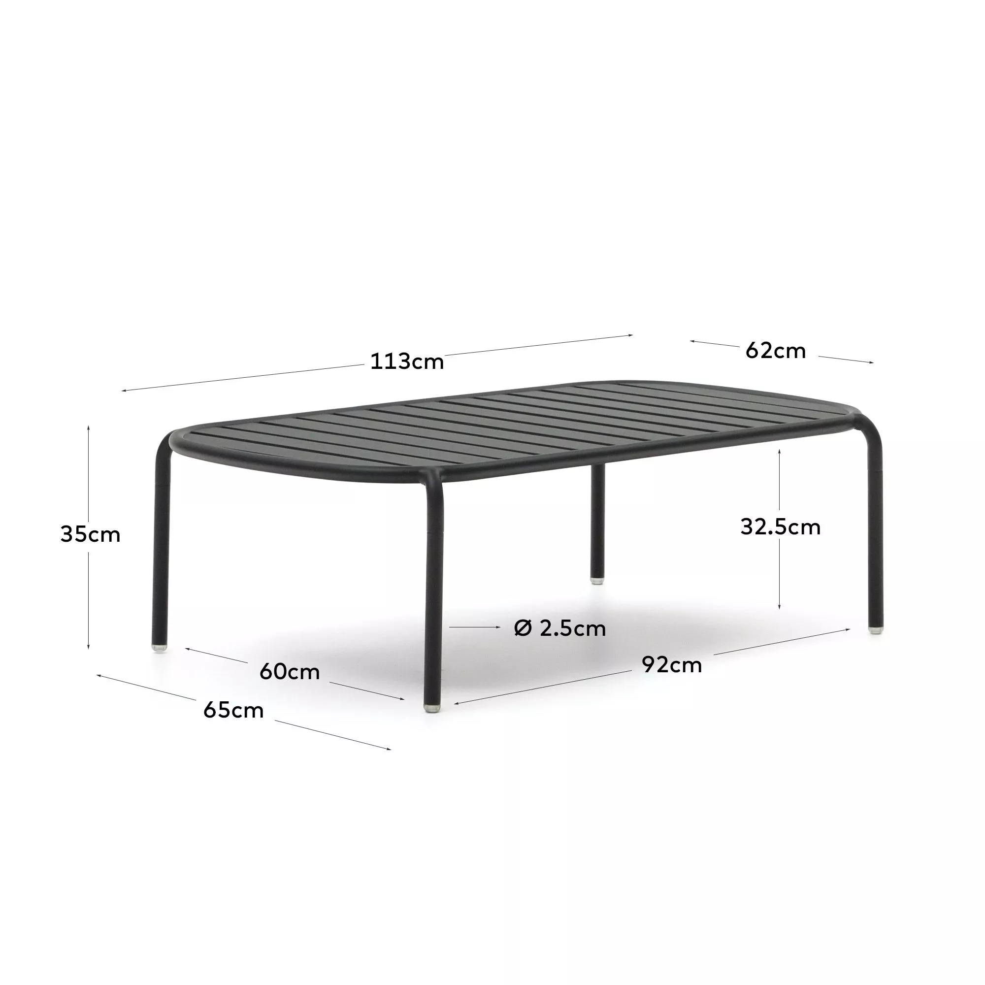 Журнальный столик La Forma Joncols 110 x 62 серый