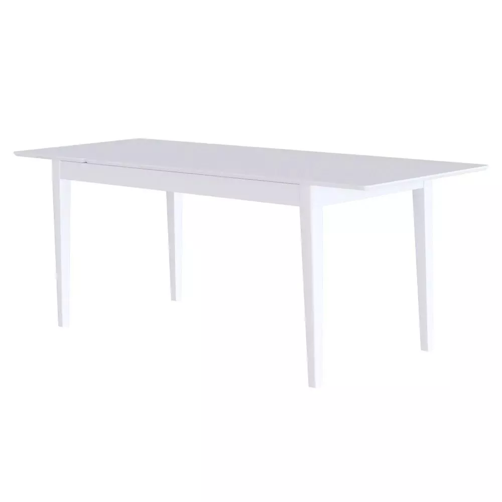 Белый раздвижной стол Антила classic 153 (+50)х76х76 Daiva