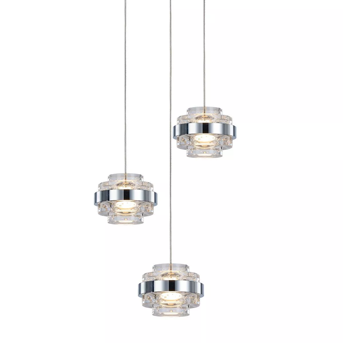 Подвесной светильник Delight Collection MD22030002 MD22030002-3A chrome/clear