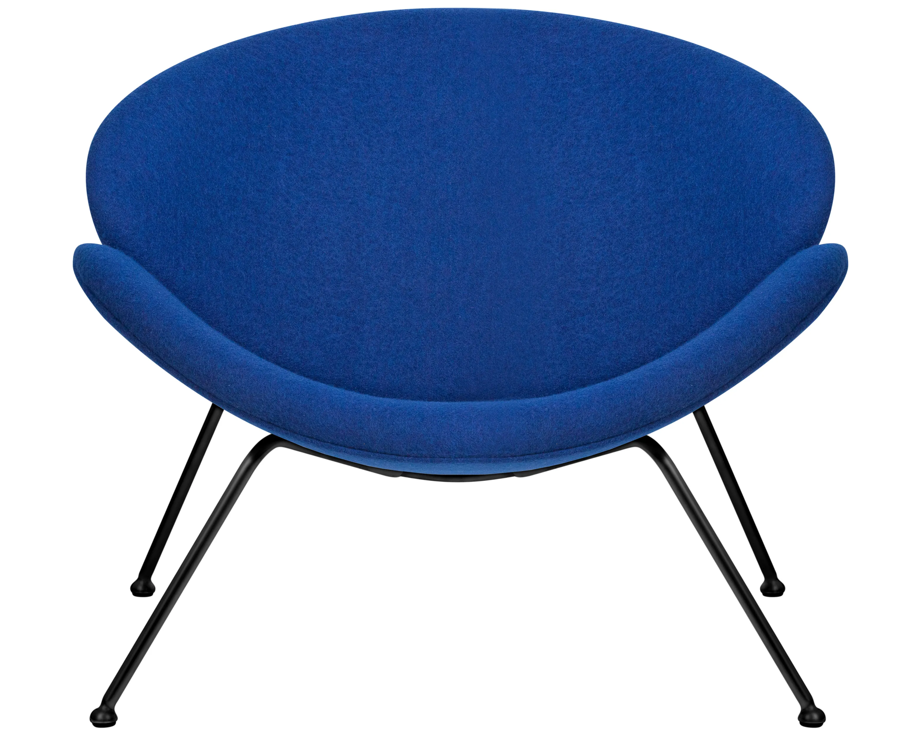 Кресло дизайнерское DOBRIN EMILY синяя ткань AF6, черное основание