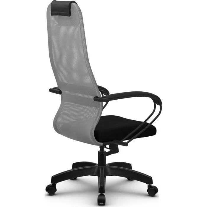 Кресло компьютерное SU-BК130-8 Pl Светло-серый / черный