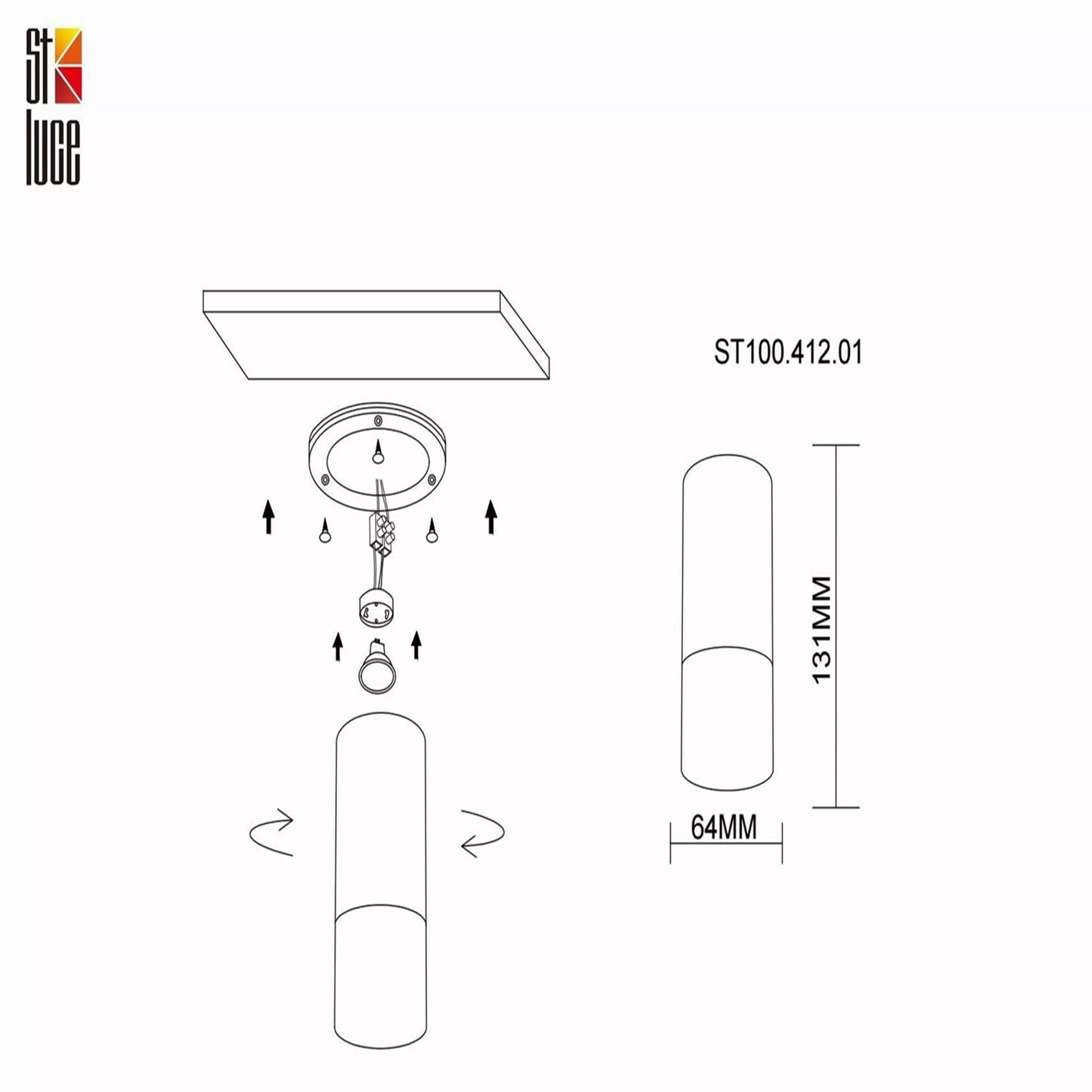 Точечный накладной светильник ST LUCE ST100.412.01