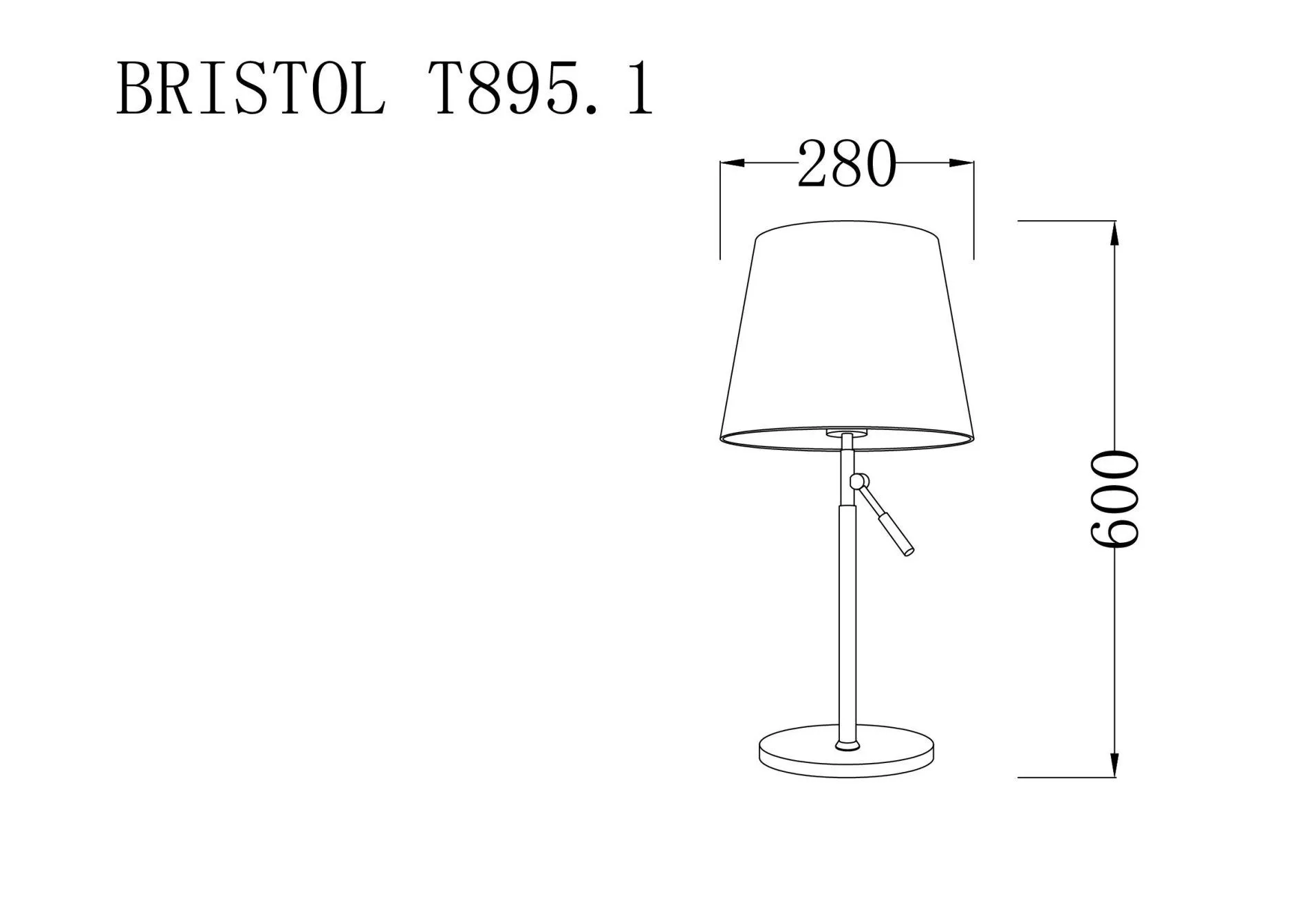 Лампа настольная Lucia Tucci BRISTOL T895.1