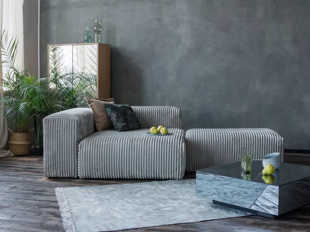 Модульный диван Sorrento мех серый 635093