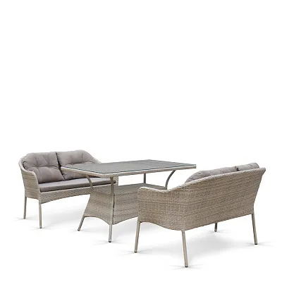 Комплект мебели из ротанга с диванами T198C/S54C-W85 Latte