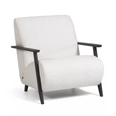 Кресло La Forma Meghan из белой ткани букле 092291