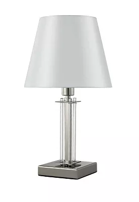 Лампа настольная Crystal Lux NICOLAS LG1 NICKEL/WHITE