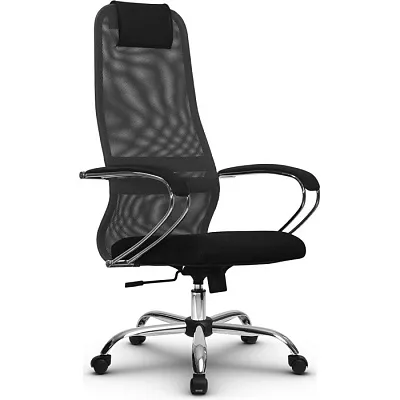 Кресло компьютерное SU-BK131-8 Ch Темно-серый / черный