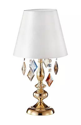 Лампа настольная Crystal Lux MERCEDES LG1 GOLD/COLOR