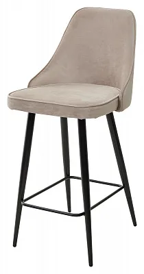 Полубарный стул NEPAL-PB ЛАТТЕ #25 велюр/ черный каркас H=68cm